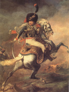 Theodore   Gericault An Officer of the Imperial Horse Guards Charging (mk05)